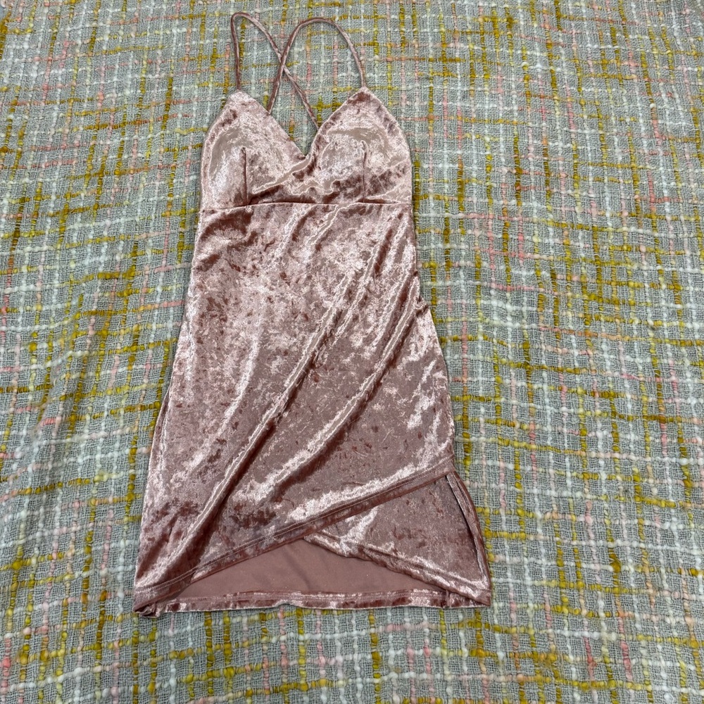 Pink Spaghetti Strap Slip Mini Dress for Cocktail